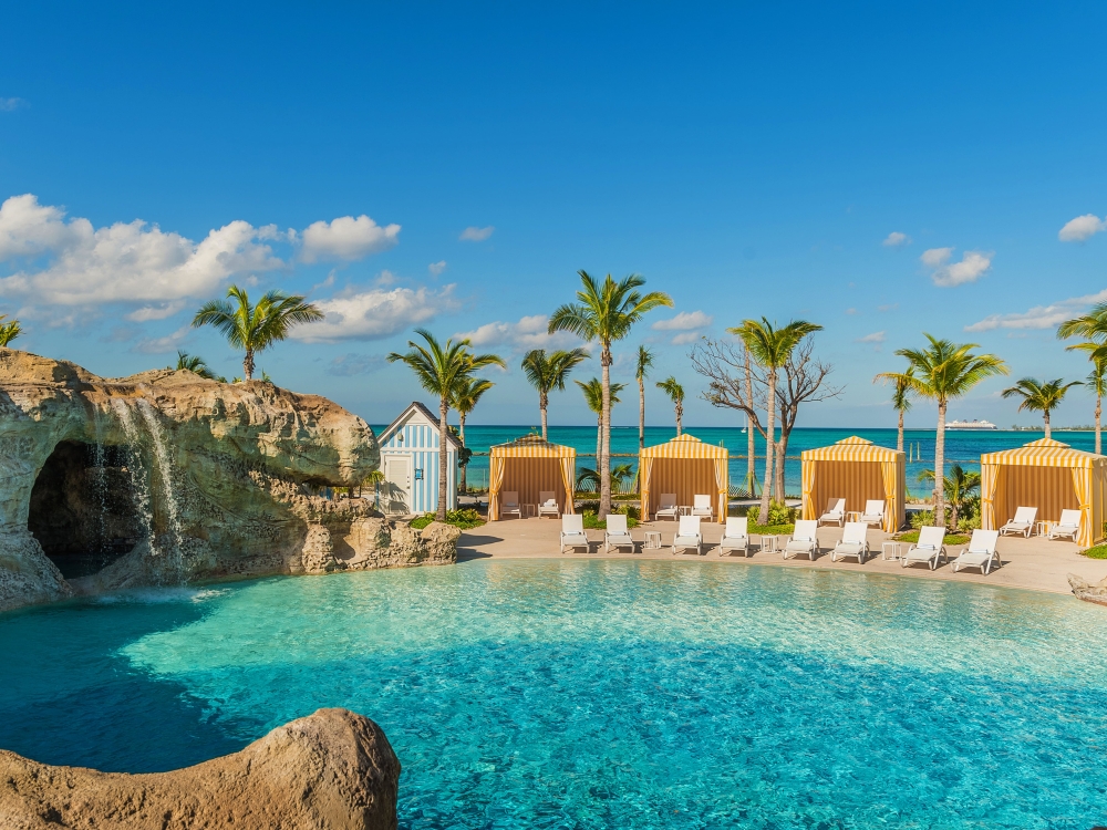 Poolside cabanas at Grand Hyatt Baha Mar 
