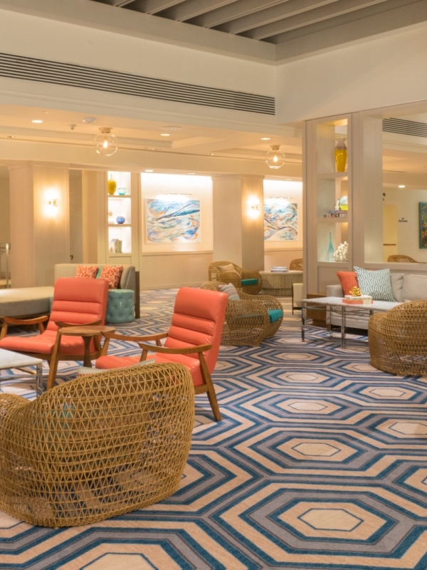 The lobby at Coral at Atlantis Paradise Island